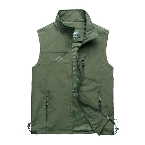 YOSUWOAI Sommerweste Herren Leicht Outdoor Weste Sommer Anglerweste Ohne Ärmel Jagdweste Camping Arbeitsweste Atmungsaktiv Sport Multifunktionsweste Dünne Softshelljacke mit Multi Taschen YOSUWOAI Sommerweste Herren Leicht Outdoor Weste Sommer Anglerweste Ohne Ärmel Jagdweste Camping Arbeitsweste Atmungsaktiv Sport Multifunktionsweste Dünne Softshelljacke mit Multi Taschen von YOSUWOAI