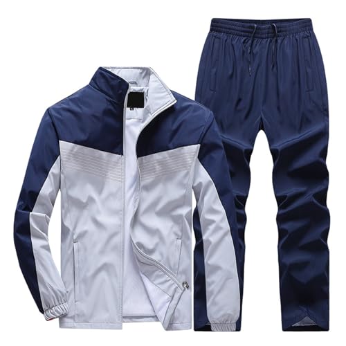 YOSUWOAI Sportanzug Herren 2 Teilig Anzug mit Sweatjacke und Sweathose Loose fit Laufanzug Zweiteiler Jogginganzug Farbblock Trainingsanzug Sport Fitness Tracksuit Golf Freizeitanzug YOSUWOAI Sportanzug Herren 2 Teilig Anzug mit Sweatjacke und Sweathose Loose fit Laufanzug Zweiteiler Jogginganzug Farbblock Trainingsanzug Sport Fitness Tracksuit Golf Freizeitanzug von YOSUWOAI