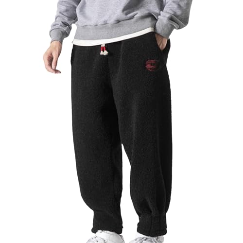 YOSUWOAI Teddy Plüsch Hose Herren Winter Haremshose Lose Gerade Pants Baggy Gefüttert Thermohosen Gepolstert Freizeithose Japanischer Stil Hip Hop Jogginghose Dicke Trainingshose YOSUWOAI Teddy Plüsch Hose Herren Winter Haremshose Lose Gerade Pants Baggy Gefüttert Thermohosen Gepolstert Freizeithose Japanischer Stil Hip Hop Jogginghose Dicke Trainingshose von YOSUWOAI