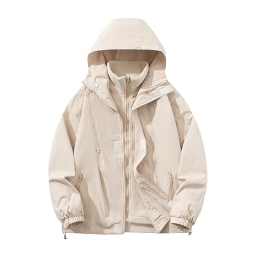 YOSUWOAI Windbreaker Herren Oversized Softshelljack Winddicht Arbeitsjacke mit Abnehmbarer Kapuze Verdickte Thermo Winterjacke mit Reißverschluss Outdoor Sport Winterjacke Einfarbige Übergangsjacke YOSUWOAI Windbreaker Herren Oversized Softshelljack Winddicht Arbeitsjacke mit Abnehmbarer Kapuze Verdickte Thermo Winterjacke mit Reißverschluss Outdoor Sport Winterjacke Einfarbige Übergangsjacke von YOSUWOAI