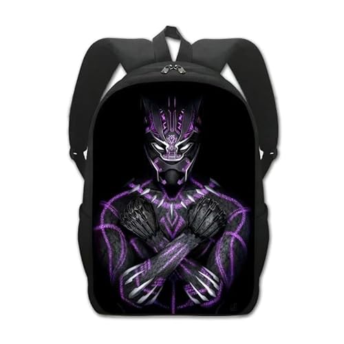 YOTOTY Kinder Rucksack Black Panther, 3D Kinder Rucksack Panther, Unisex Schule Wasserdicht Schulranzen Für Grundschule Media College, Schwarz von YOTOTY