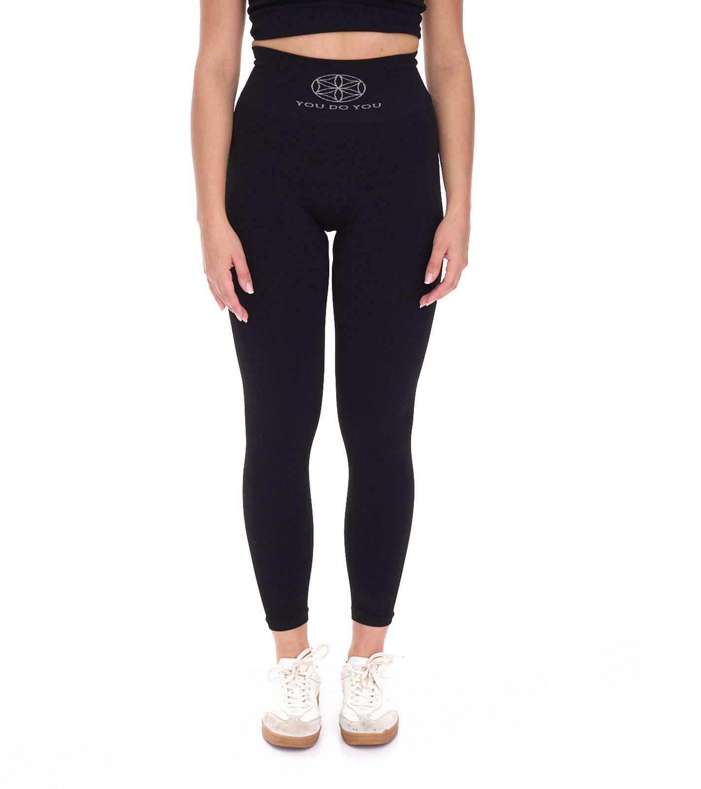 YOU DO YOU Damen Leggings modische Fitness-Hose mit Scrunch-Effekt Workout-Hose 905001 Schwarz von YOU DO YOU