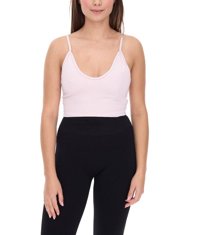 YOU DO YOU Damen Sport-BH Sport-Bustier nahtloses Sport-Oberteil Yoga-BH 904951 Rosa von YOU DO YOU