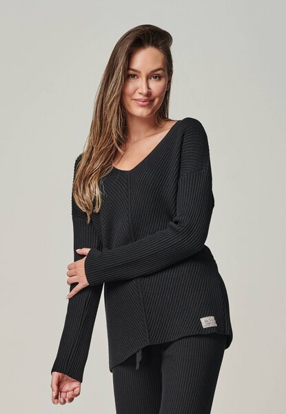 YOU LOOK PERFECT 100% Merino Rippen-Strickpullover mit V-Ausschnitt "Blossom" YOU LOOK PERFECT 100% Merino Rippen-Strickpullover mit V-Ausschnitt "Blossom" von YOU LOOK PERFECT