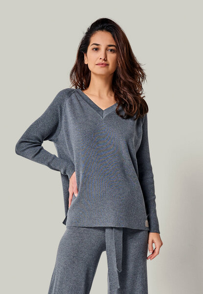 YOU LOOK PERFECT 100% Merino Strickpullover mit V-Ausschnitt "Dorina" von YOU LOOK PERFECT