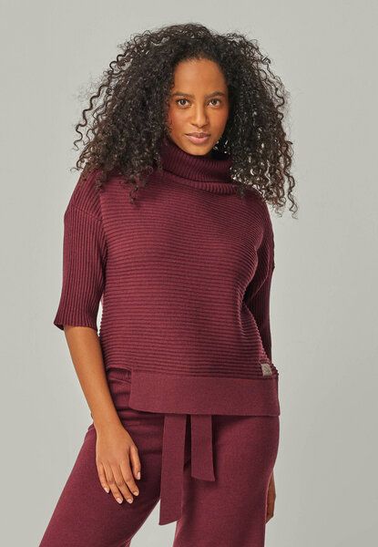 YOU LOOK PERFECT 100% Merino asymmetrischer Rollkragen-Strickpullover "Bailey" von YOU LOOK PERFECT