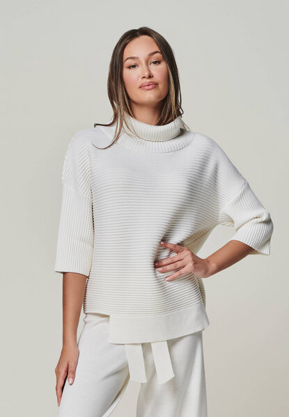 YOU LOOK PERFECT 100% Merino asymmetrischer Rollkragen-Strickpullover "Bailey" von YOU LOOK PERFECT