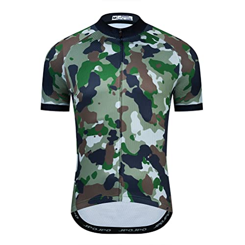 Herren-Radtrikot für den Sommer, cooles Mountainbike-Shirt, MTB-Kleidung, Biking-Ausrüstung für Rennrad, BMX, Fahrrad, S-5XL, 2HT04, L von YOUALSO