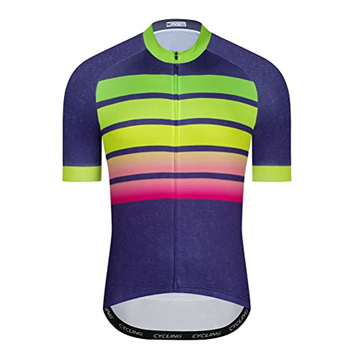 Herren-Radtrikot für den Sommer, cooles Mountainbike-Shirt, MTB-Kleidung, Biking-Ausrüstung für Rennrad, BMX, Fahrrad, S-5XL, 2HT21, L von YOUALSO