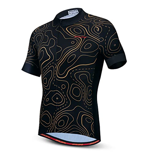 Herren-Radtrikot mit kurzen Ärmeln, Mountainbike-Shirt, Jugend-Fahrradbekleidung für Radfahren, Biker, Rennradfahrer, S-3XL, P1015, XL von YOUALSO