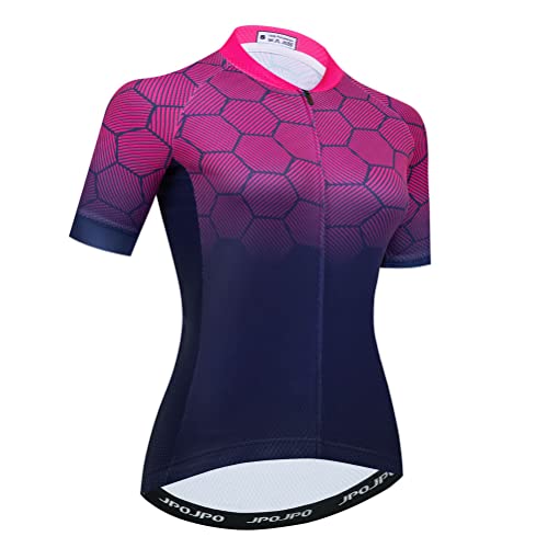 Radtrikot für Damen, kurzärmelig, Mountainbike-Shirt, Fahrradbekleidung, Oberteile, S-3XL, U0102, 3X-Groß von YOUALSO