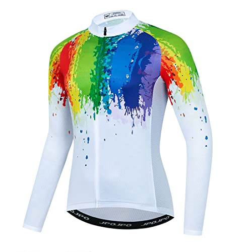 YOUALSO Langarm-Radtrikot für Herren, reflektierend, für BMX, MTB, atmungsaktiv und bequem, S-3XL, 1ht05, Mittel von YOUALSO