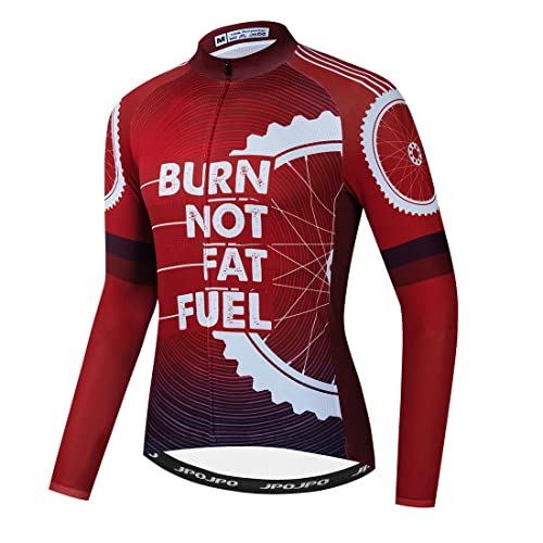 YOUALSO Langarm-Radtrikot für Herren, reflektierend, für BMX, MTB, atmungsaktiv und bequem, S-3XL, HT22, L von YOUALSO