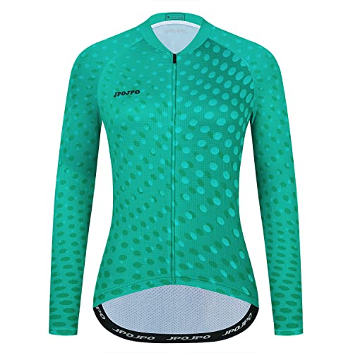 YOUALSO Radtrikot Damen Langarm, Fahrradtrikot Frauen Bequem und schnell trocknend S-3xL von YOUALSO