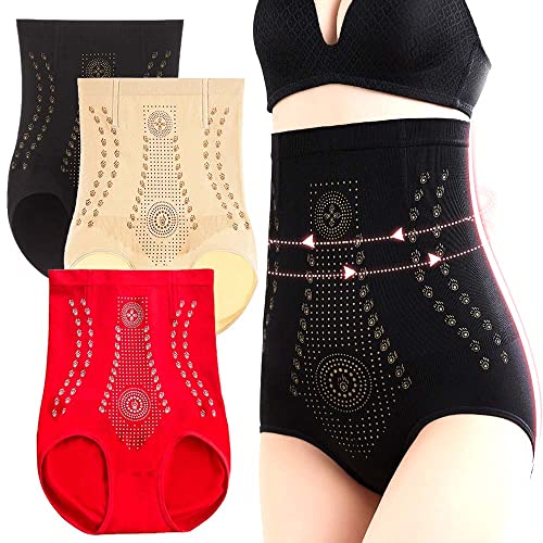 YOUAO IONSTech Unique Fiber Restoration Shaper 3PCS, Negative Oxygen Ion Fat Burning Tummy Control & Detox Bodysuit, Graphene Vaginal Tightening & Body Shaping Briefs (2XL,3 pcs) von YOUAO