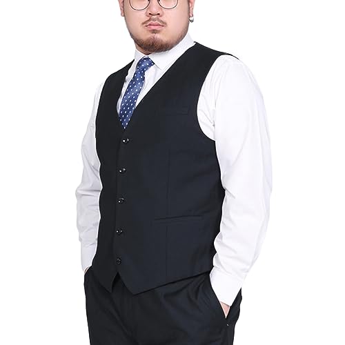 YOUCAI Anzugweste für Herren Formelle Einfarbige Weste Hochzeit Elegant Anzugwesten Business Westen V-Ausschnitt Elegant Westen Party Weste,Schwarz,5XL YOUCAI Anzugweste für Herren Formelle Einfarbige Weste Hochzeit Elegant Anzugwesten Business Westen V-Ausschnitt Elegant Westen Party Weste,Schwarz,5XL von YOUCAI