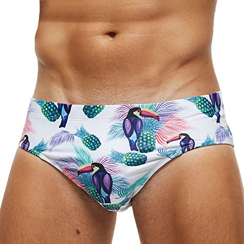 YOUCAI Herren Badehose Schwimmhose Wassersport Kurz Eng Anliegend Badeslip Kurze Hose Peinlichkeit Vermeidendes Pad Schwimmwear,17,M von YOUCAI