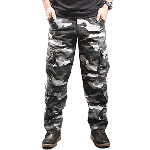 YOUCAI Herren Cargo Hose Camouflage Pants Viele Taschen Arbeitshose Camo Trousers Securityhose Freizeithose Rangerhose Cargohose,Blaue Tarnung,40 YOUCAI Herren Cargo Hose Camouflage Pants Viele Taschen Arbeitshose Camo Trousers Securityhose Freizeithose Rangerhose Cargohose,Blaue Tarnung,40 von YOUCAI