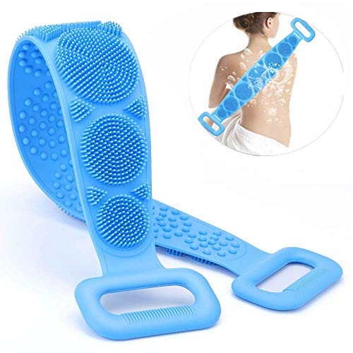 Premium Silikon Rückenpeeling Massage Scrubber für Dusche für Männer und Frauen Rückenreiniger Körper Bad Washer Bürste mit Haken Up, blau Premium Silikon Rückenpeeling Massage Scrubber für Dusche für Männer und Frauen Rückenreiniger Körper Bad Washer Bürste mit Haken Up, blau von YOUCANDO