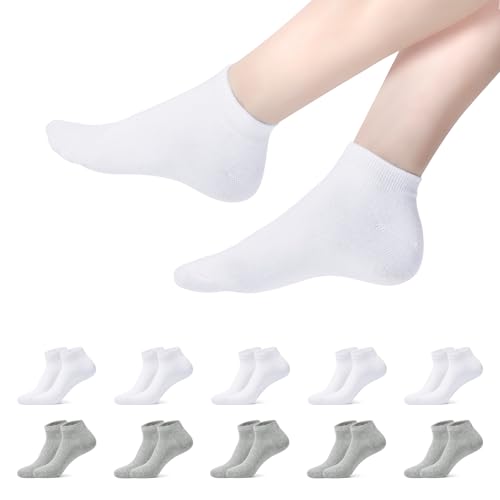 YOUCHAN Sneaker Socken Herren & Damen 10 Paar Kurze Socken Sportsocken Sneakersocken Baumwollsocken Unisex von YOUCHAN