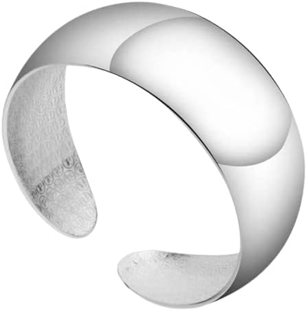Armband Aus Sterlingsilber,925 Sterling Silber Armreif Mode Einfach Solide Glänzend Breite Ethnische Einzigartige Manschette Armreif Verstellbares Offenes Amulett Armband Für Männer Frauen Ewigke von liuduo