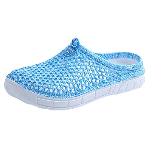 YOUJIA Unisex Sommer Casual Atmungsaktiv Clogs Strand Geschlossene Zehe Hausschuhe Pantoffeln Slippers (#2 Himmel Blau, 38 EU) von youjia