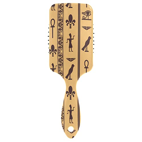 Haarbürste für Damen Mädchen, Altägyptische Hieroglyphen Paddel Bürste Haarbürste Luftkissen Kamm für alle Haartypen von YOUJUNER