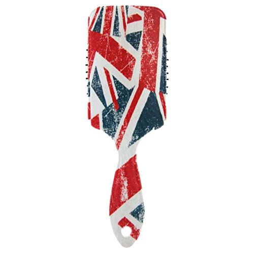 Haarbürste für Damen Mädchen, Vintage UK-Flagge Paddel Bürste Haarbürste Luftkissen Kamm für alle Haartypen von YOUJUNER