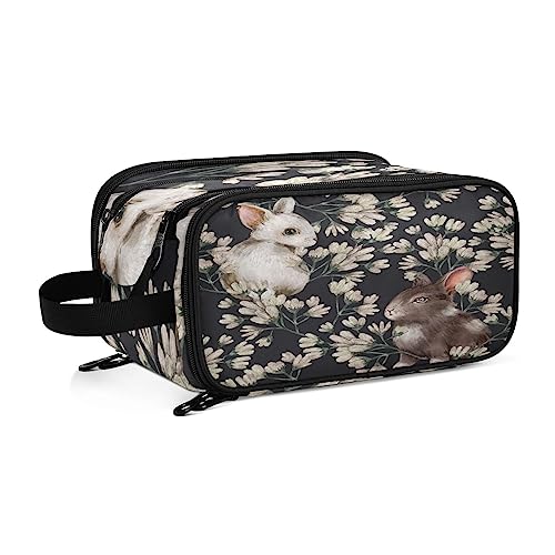 Kulturbeutel Blumenhase Große Kosmetiktasche Kulturtasche Waschtasche Make Up Tasche Waschbeutel Schminktasche für Damen Mädchen von YOUJUNER