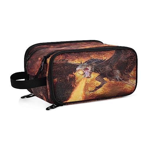 Kulturbeutel Fantasy-Drache Große Kosmetiktasche Kulturtasche Waschtasche Make Up Tasche Waschbeutel Schminktasche für Damen Mädchen von YOUJUNER