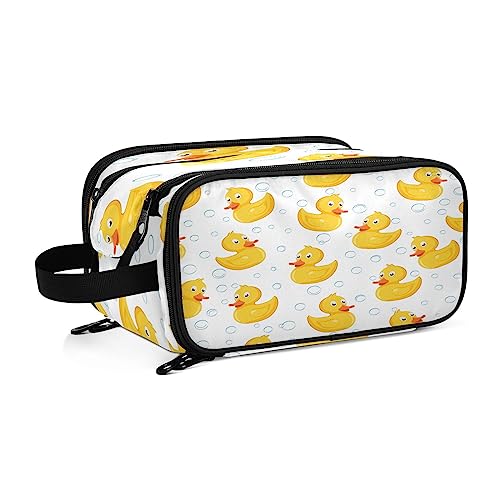 Kulturbeutel Gelbe Enten Große Kosmetiktasche Kulturtasche Waschtasche Make Up Tasche Waschbeutel Schminktasche für Damen Mädchen von YOUJUNER