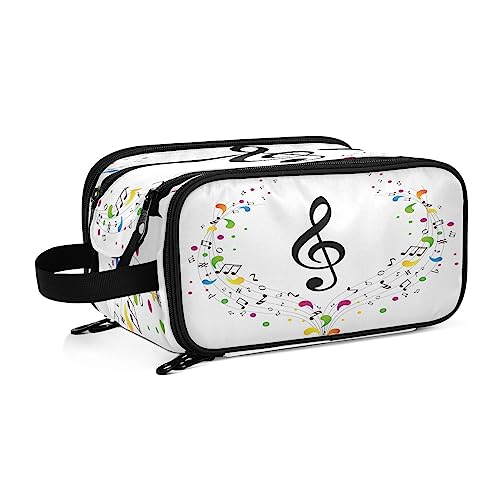 Kulturbeutel Musik Note Musical Große Kosmetiktasche Kulturtasche Waschtasche Make Up Tasche Waschbeutel Schminktasche für Damen Mädchen von YOUJUNER