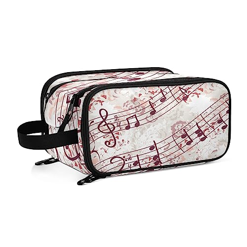 Kulturbeutel Musik Note Musical Große Kosmetiktasche Kulturtasche Waschtasche Make Up Tasche Waschbeutel Schminktasche für Damen Mädchen von YOUJUNER