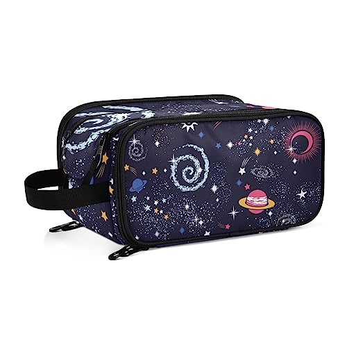 Kulturbeutel Universum Space Star Planet Große Kosmetiktasche Kulturtasche Waschtasche Make Up Tasche Waschbeutel Schminktasche für Damen Mädchen von YOUJUNER