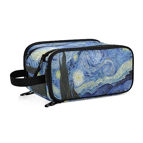 Kulturbeutel Van Gogh Sternennacht Große Kosmetiktasche Kulturtasche Waschtasche Make Up Tasche Waschbeutel Schminktasche für Damen Mädchen von YOUJUNER