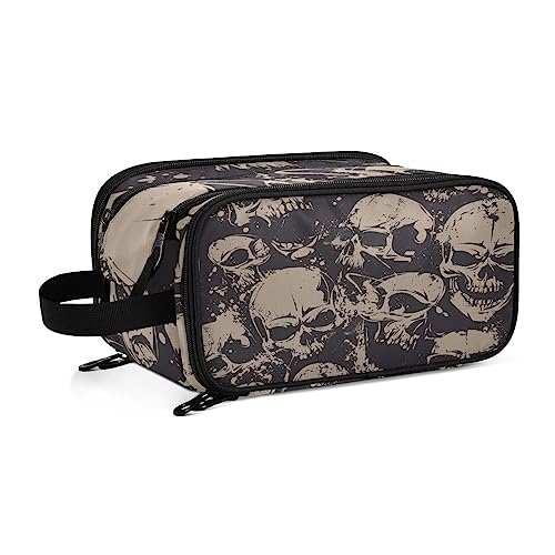 Kulturbeutel Zuckerschädel Große Kosmetiktasche Kulturtasche Waschtasche Make Up Tasche Waschbeutel Schminktasche für Damen Mädchen von YOUJUNER