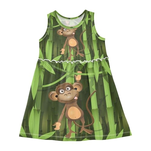 Mädchen Kleid Lustiger AFFE Sommerkleid A-Linie Ärmelloses Casual Kleid Baumwolle Kinder Partykleider Mädchen Kleid Lustiger AFFE Sommerkleid A-Linie Ärmelloses Casual Kleid Baumwolle Kinder Partykleider von YOUJUNER