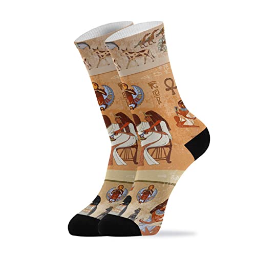 YOUJUNER Altes ägypten ägypten Herren Damen Socken Hohe Knöchel Socken Crew Lange Socken Neuheit Socken 1-Paar von YOUJUNER