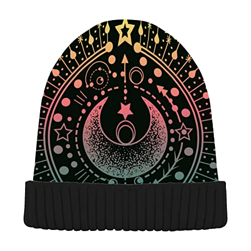 YOUJUNER Beanie-Mütze Galaxy Astrologie Winter Mütze für Herren und Damen, Warme Beanie Knit Cuffed Weiche Cuffed Hat Unisex-Mütze Watch Thermo Strickmütze Laufmützen Sportmütze von YOUJUNER