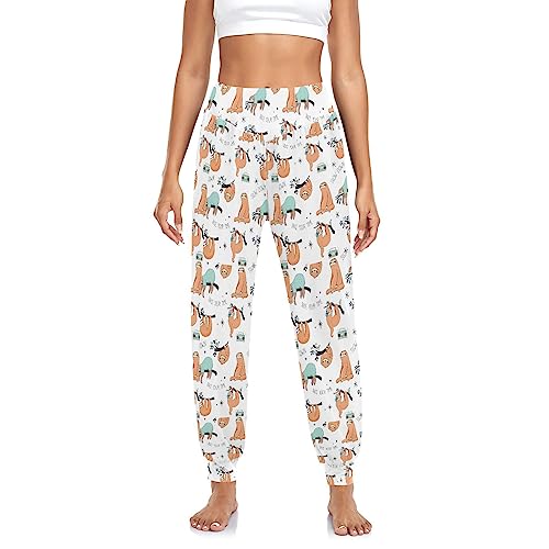 YOUJUNER Damen Cooler süßer Koala-Bär Haremshose Yogahose Tanzhose Jogginghose Yoga Pilates Hosen Freizeithosen Yoga Hose von YOUJUNER