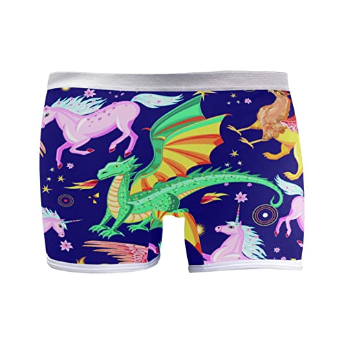 YOUJUNER Damen Panties Cartoon-Drachen-Greif-Einhorn Shorts Hipsters Boxershorts Unterhosen Unterwäsche von YOUJUNER