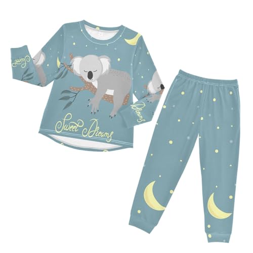 YOUJUNER Kinder Schlafanzug Set Süße Koala-Bär-Druck Pyjama Langarm Nachtwäsche Zweiteilig Schlafanzüge Set für Jungen Mädchen YOUJUNER Kinder Schlafanzug Set Süße Koala-Bär-Druck Pyjama Langarm Nachtwäsche Zweiteilig Schlafanzüge Set für Jungen Mädchen von YOUJUNER
