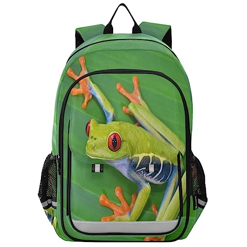 YOUJUNER Kinder Schulrucksack 3D Tierthema Frosch Schulranzen Schultasche Sporttasche Backpack für Mädchen Jungen von YOUJUNER