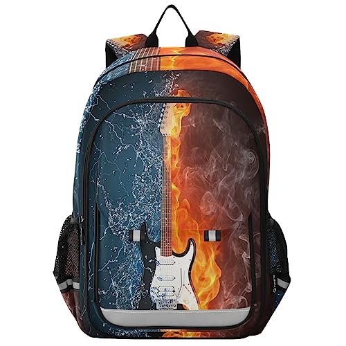 YOUJUNER Kinder Schulrucksack Galaxie-Musik-Gitarre Schulranzen Schultasche Sporttasche Backpack für Mädchen Jungen von YOUJUNER