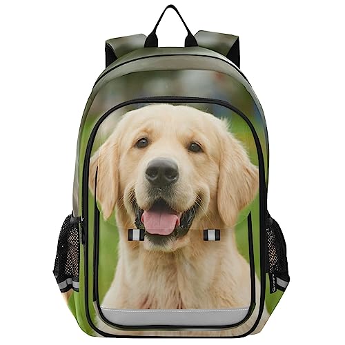 YOUJUNER Kinder Schulrucksack süßer Golden Retriever-Hund Schulranzen Schultasche Sporttasche Backpack für Mädchen Jungen von YOUJUNER