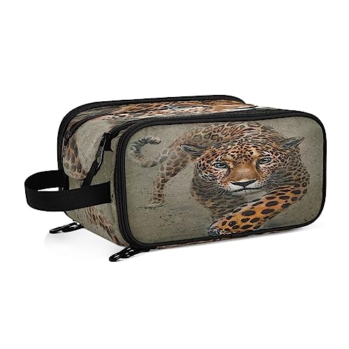 YOUJUNER Make-up-Tasche, ägyptische Katze, Pyramiden, Reisen, tragbar, große Kosmetiktasche, Kulturbeutel, Make-up-Organizer-Tasche für Frauen und Mädchen, Farbe 94, 28*14.5*18cm, Kulturbeutel von YOUJUNER