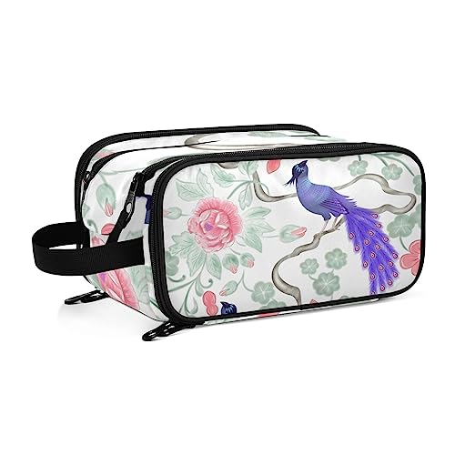 YOUJUNER Make-up-Tasche, blau, Camouflage, tragbar, große Kosmetiktasche, Kulturbeutel, Make-up-Organizer-Tasche für Frauen und Mädchen, Farbe 33, 28*14.5*18cm, Kulturbeutel von YOUJUNER