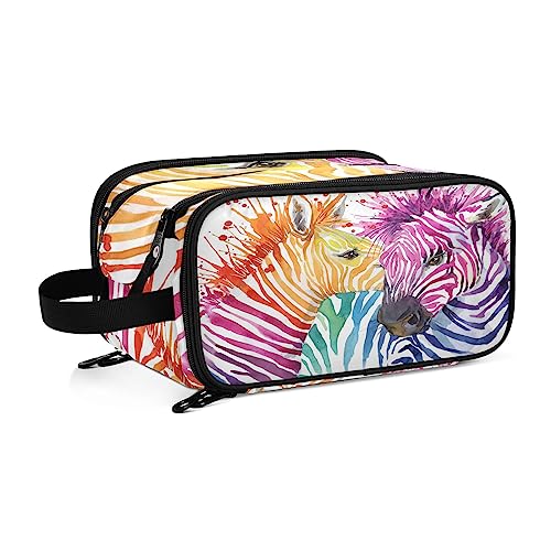 YOUJUNER Make-up-Tasche, tropischer Vogel, Papagei, Reisen, tragbar, große Kosmetiktasche, Kulturbeutel, Make-up-Organizer-Tasche für Frauen und Mädchen, Farbe 91, 28*14.5*18cm, Kulturbeutel von YOUJUNER