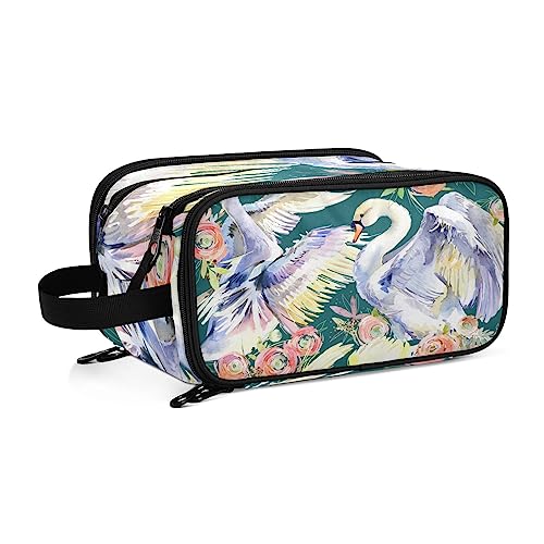 YOUJUNER Make-up-Tasche, tropischer Vogel, Papagei, Reisen, tragbar, große Kosmetiktasche, Kulturbeutel, Make-up-Organizer-Tasche für Frauen und Mädchen, Farbe 94, 28*14.5*18cm, Kulturbeutel von YOUJUNER