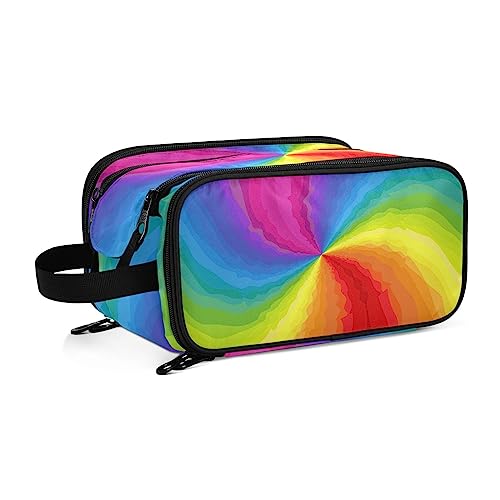 YOUJUNER Make-up-Tasche LGBT Gay Pride Regenbogen-Flagge Reise Tragbare Große Kosmetiktasche Kulturbeutel Make-up Organizer Tasche für Frauen Mädchen, Farbe 9, 28*14.5*18cm, Kulturbeutel von YOUJUNER